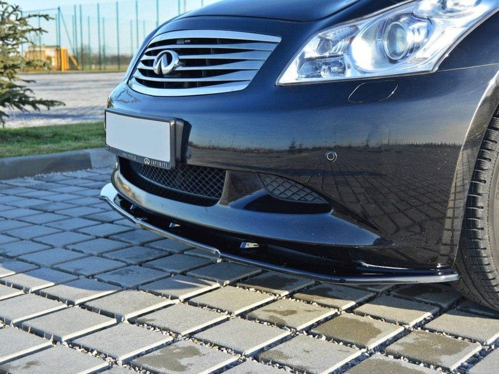 Maxton Design Carbon Look / Yellow Front Splitter V.1 Infiniti G37 Sedan 2009-2010 Maxton Design SR