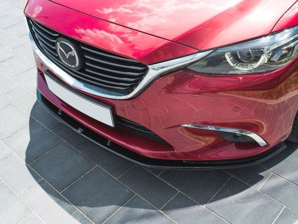 Maxton Design Carbon Look / Yellow Front Splitter V.1 Mazda 6 GJ (MK3) Facelift 2014- 2017 Maxton Design SR