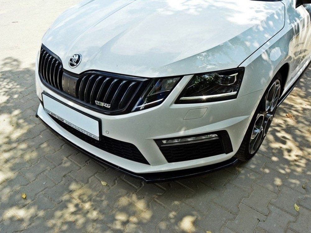 Maxton Design Carbon Look / Yellow Front Splitter V.1 Skoda Octavia MK3 VRS 2013-2016 Maxton Design SR