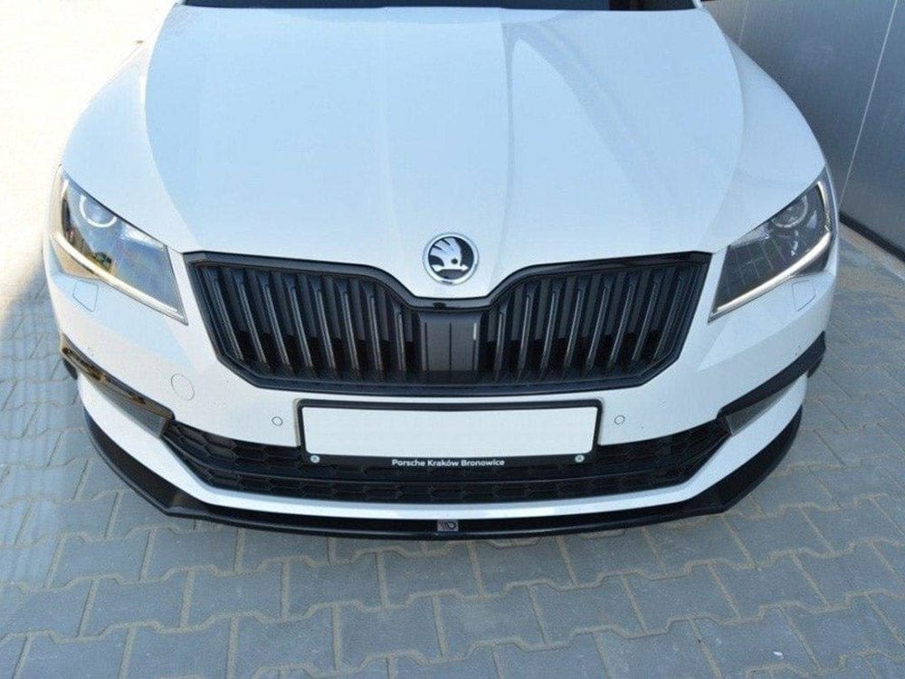 Maxton Design Carbon Look / Yellow Front Splitter V.2 Skoda Superb III Maxton Design SR
