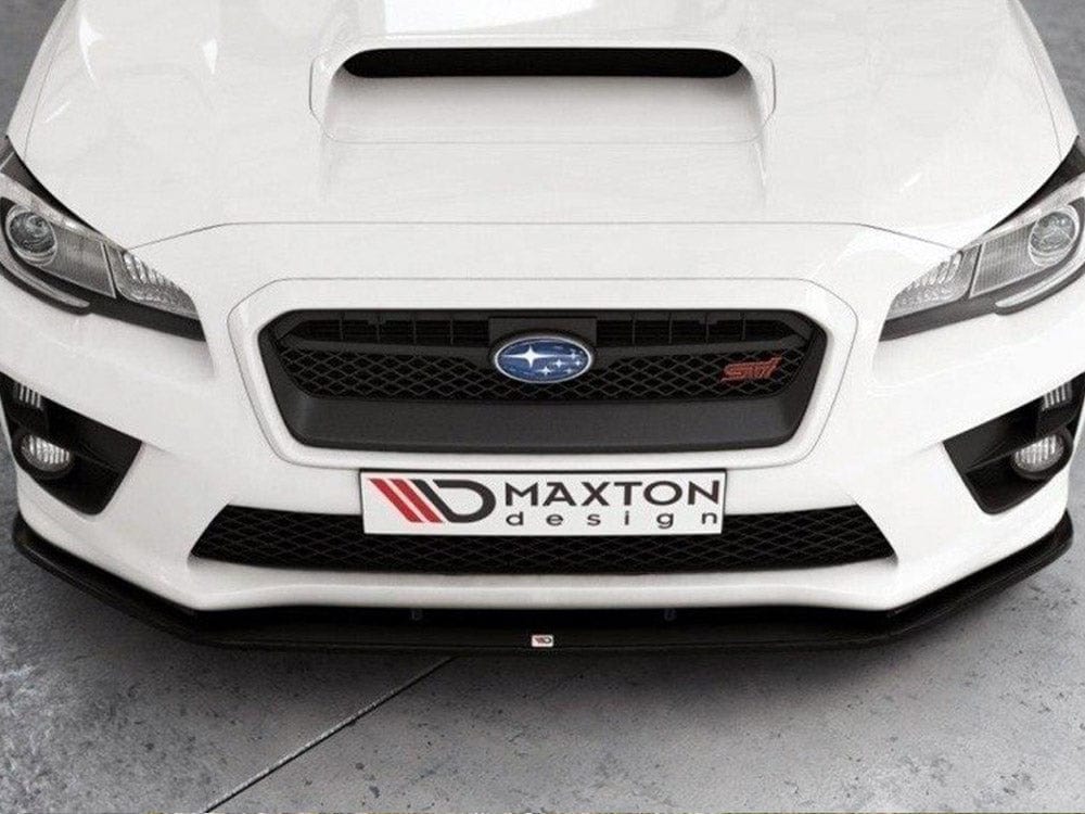 Maxton Design Carbon Look / Yellow Front Splitter V.2 Subaru WRX STI Maxton Design SR