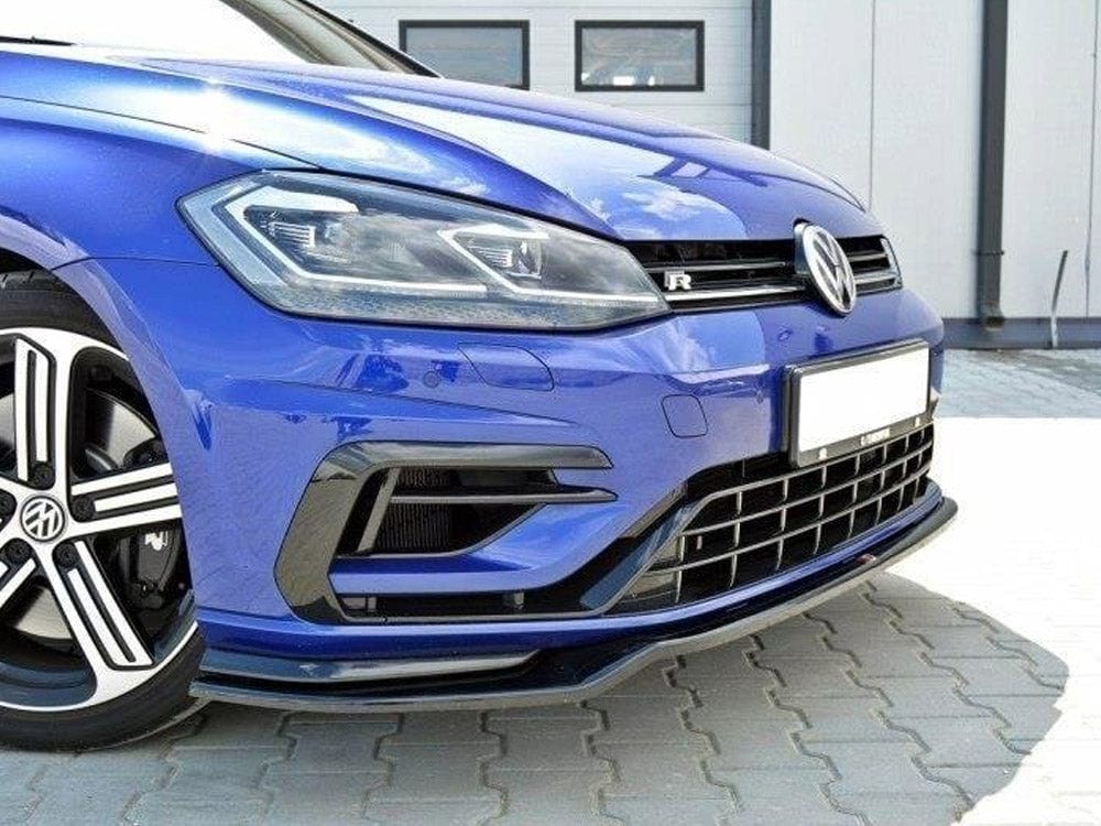Maxton Design Carbon Look / Yellow Front Splitter V.3 VW Golf 7 R / R-Line Facelift Maxton Design SR