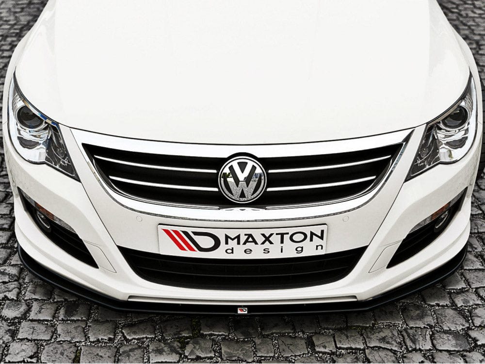 Maxton Design Carbon Look / Yellow Front Splitter VW Passat CC R36 Rline (Preface) Maxton Design SR