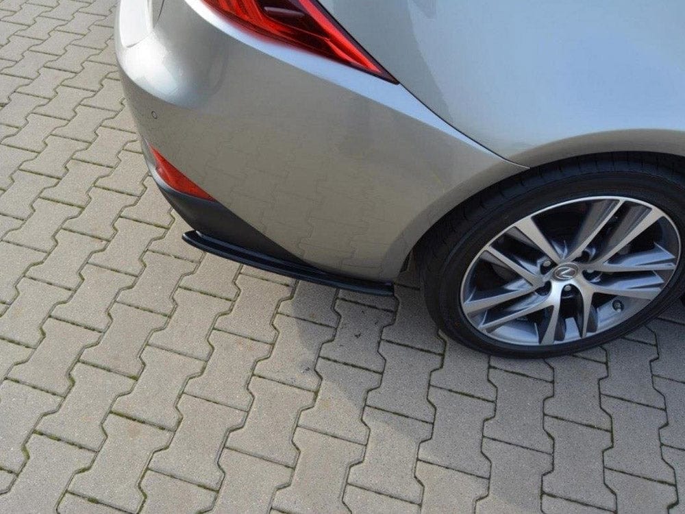 Maxton Design Carbon Look / Yellow Rear Side Splitters Lexus IS MK3 Facelift T 2016-UP Maxton Design SR