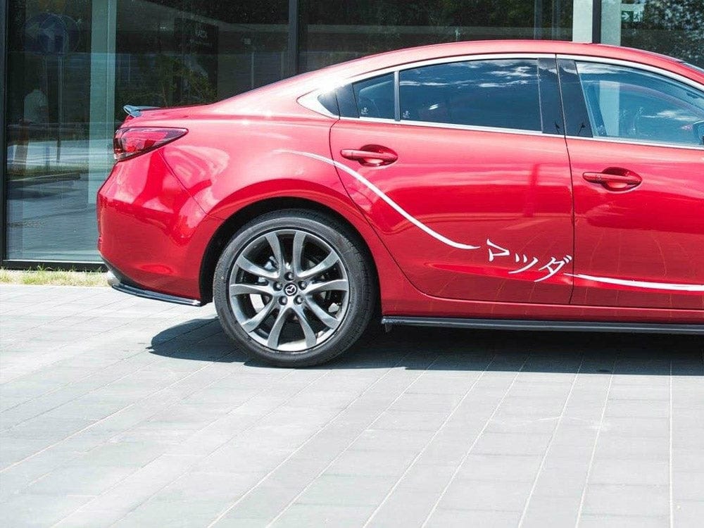 Maxton Design Carbon Look / Yellow Rear Side Splitters Mazda 6 GJ (MK3) Facelift 2014- 2017 Maxton Design SR