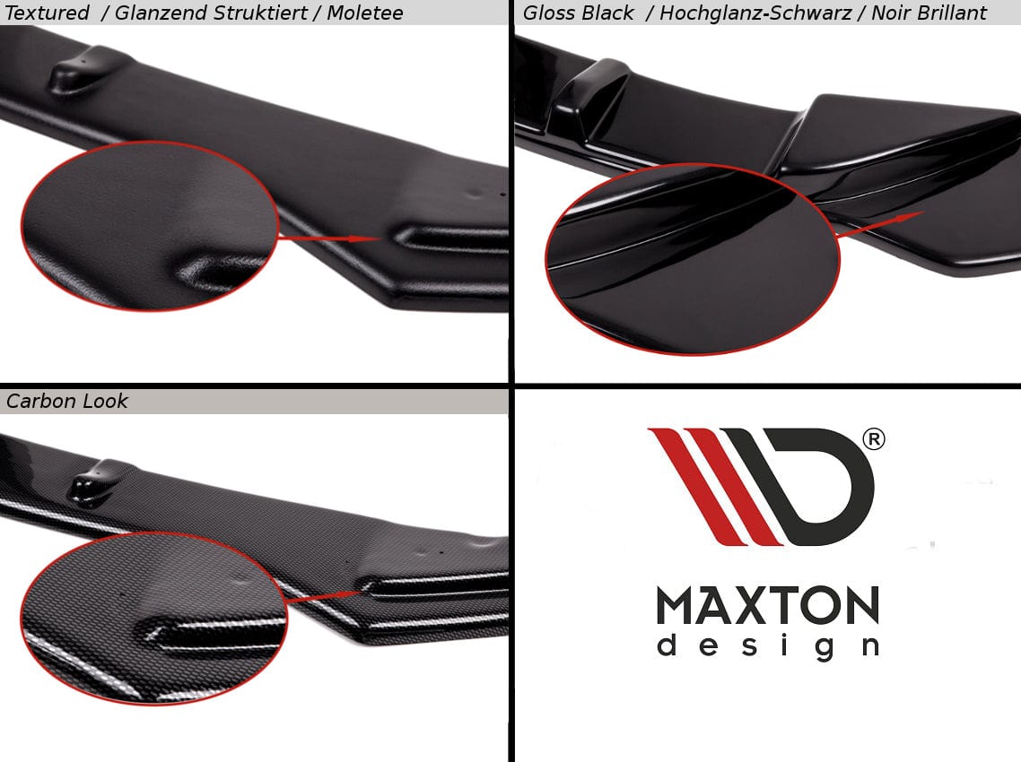 Maxton Design Carbon Look / Yellow Rear Side Splitters V.1 Seat Leon MK 3.5 Cupra Maxton Design SR