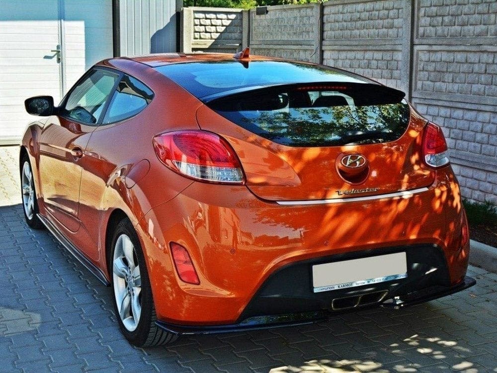 Maxton Design Carbon Look / Yellow Side Skirts Diffusers Hyundai Veloster Maxton Design SR