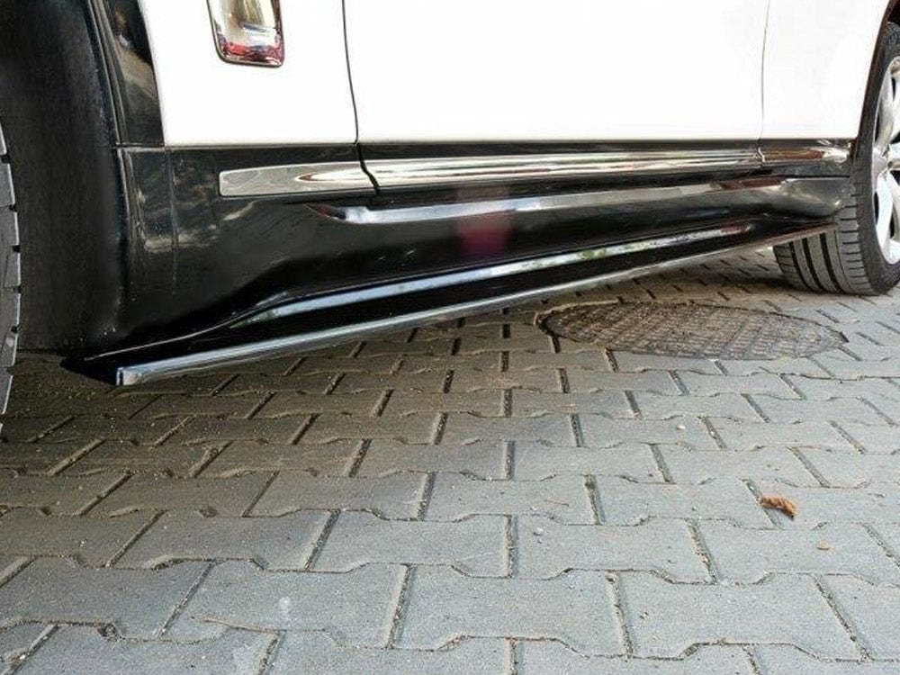 Maxton Design Carbon Look / Yellow Side Skirts Diffusers Infiniti QX70 Maxton Design SR