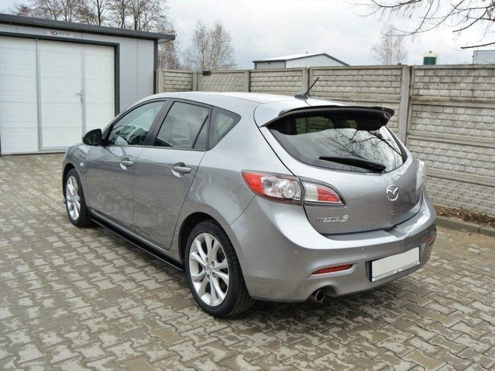 Maxton Design Carbon Look / Yellow Side Skirts Diffusers Mazda 3 MK2 Sport (Preface) Maxton Design SR