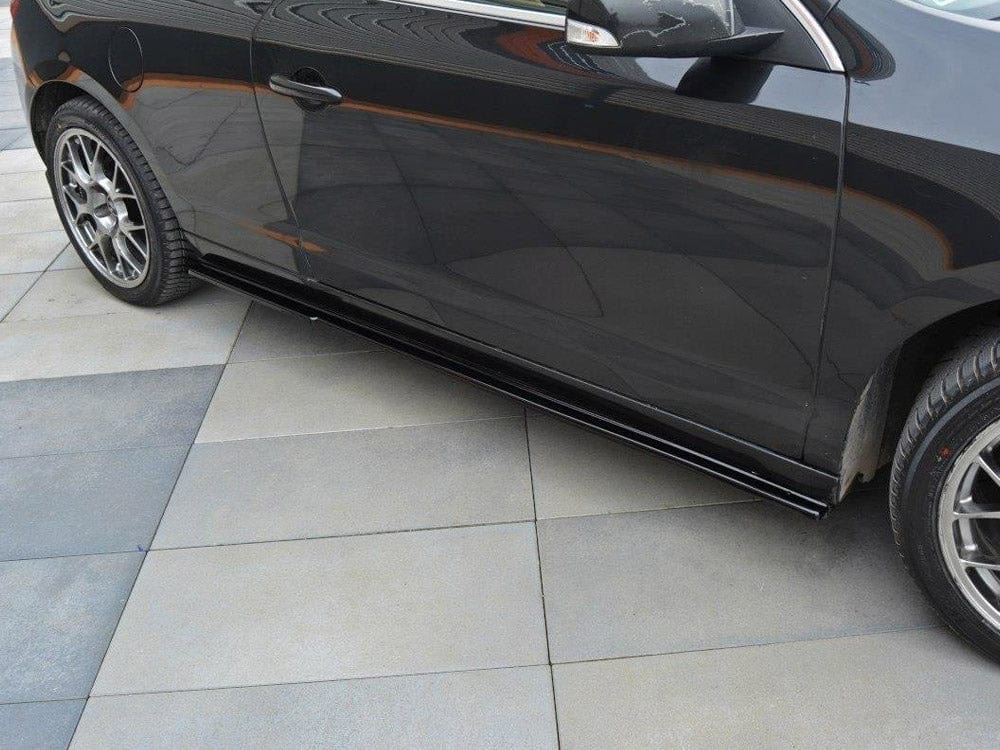 Maxton Design Carbon Look / Yellow Side Skirts Splitters Renault Laguna MK 3 Coupe 2008-2015 Maxton Design SR