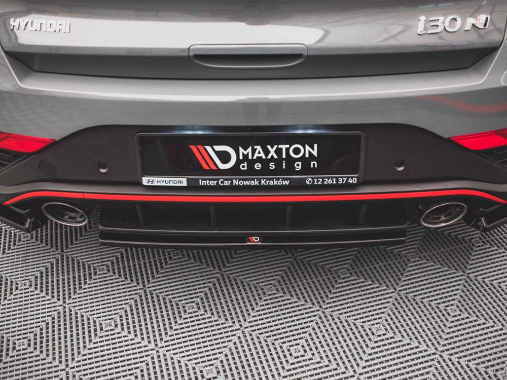 Maxton Design Central Rear Splitter Hyundai I30 N Hatchback Mk3 Facelift 2020- Maxton Design SR