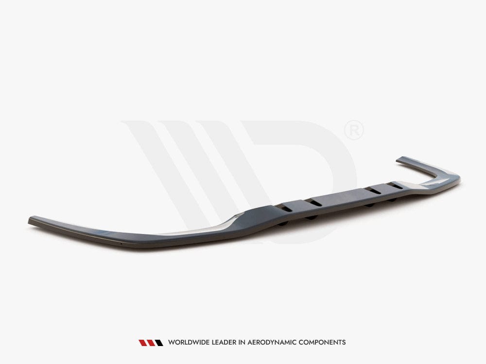 Maxton Design Central Rear Splitter V.1 (Vertical Bars) Mercedes A 35 AMG Sedan V177 Maxton Design SR