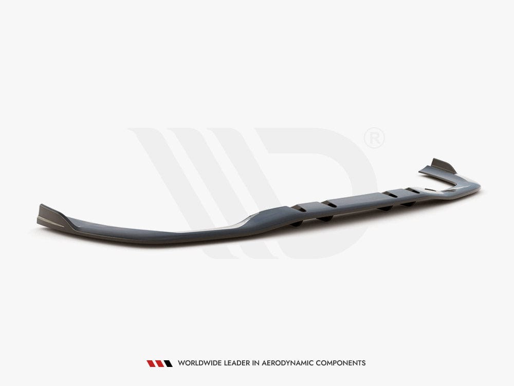 Maxton Design Central Rear Splitter V.2 (Vertical Bars) Mercedes A 35 AMG Sedan V177 Maxton Design SR