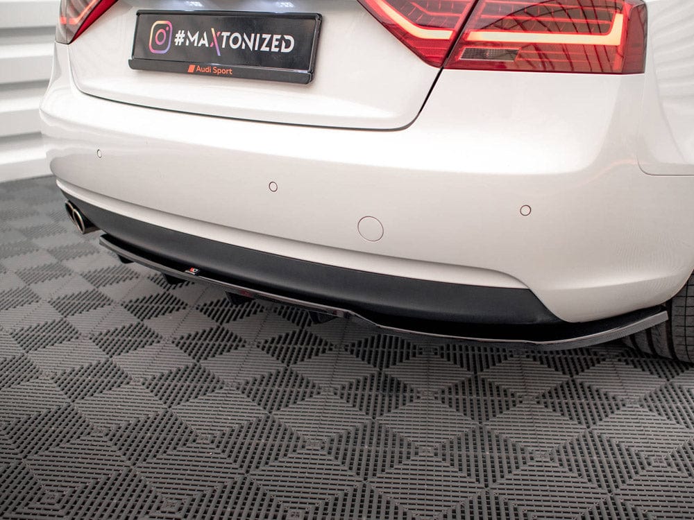 Maxton Design Central Rear Splitter (Vertical Bars) Audi A5 Coupe 8T Facelift Maxton Design SR