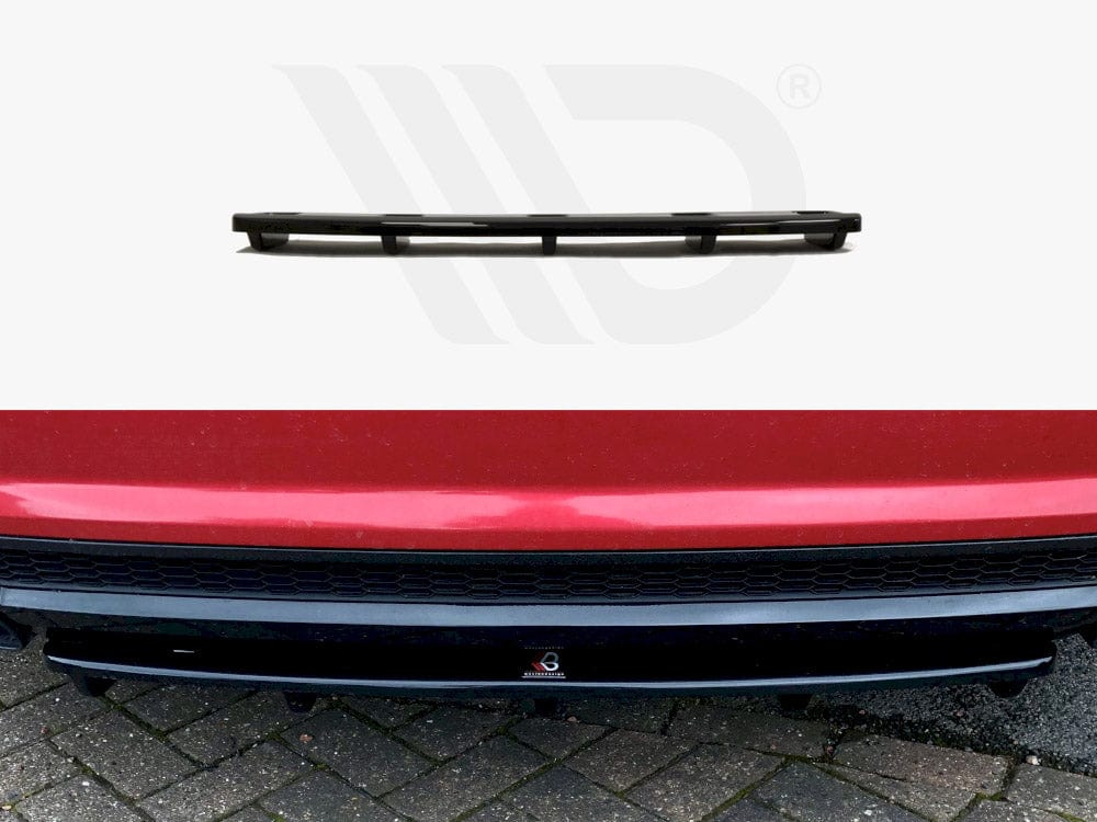 Maxton Design Central Rear Splitter (Vertical Bars) Audi A7 S-Line Facelift Maxton Design SR