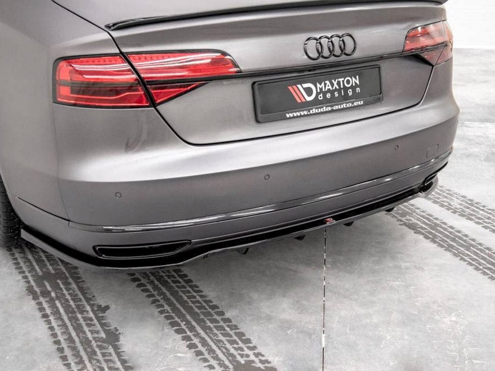 Maxton Design Central Rear Splitter (Vertical Bars) Audi A8 D4 Facelift 2013-2017 Maxton Design SR