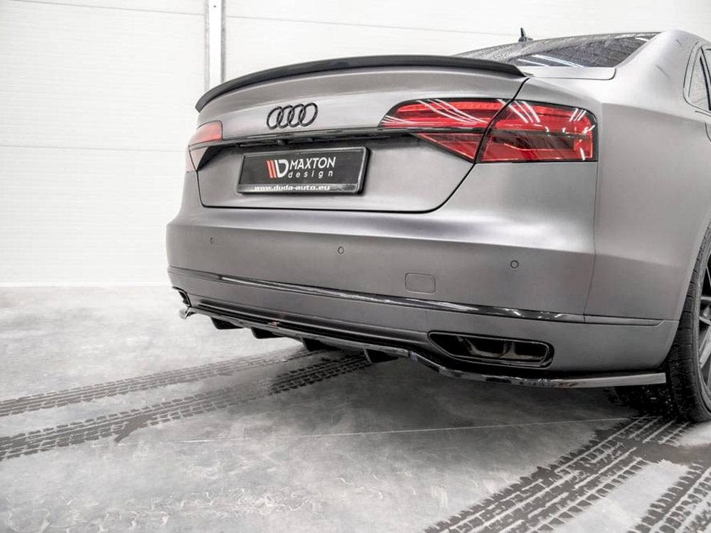 Maxton Design Central Rear Splitter (Vertical Bars) Audi A8 D4 Facelift 2013-2017 Maxton Design SR