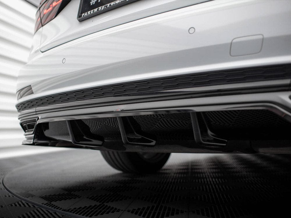 Maxton Design Central Rear Splitter (Vertical Bars) Audi A8 S-Line D5 Maxton Design SR