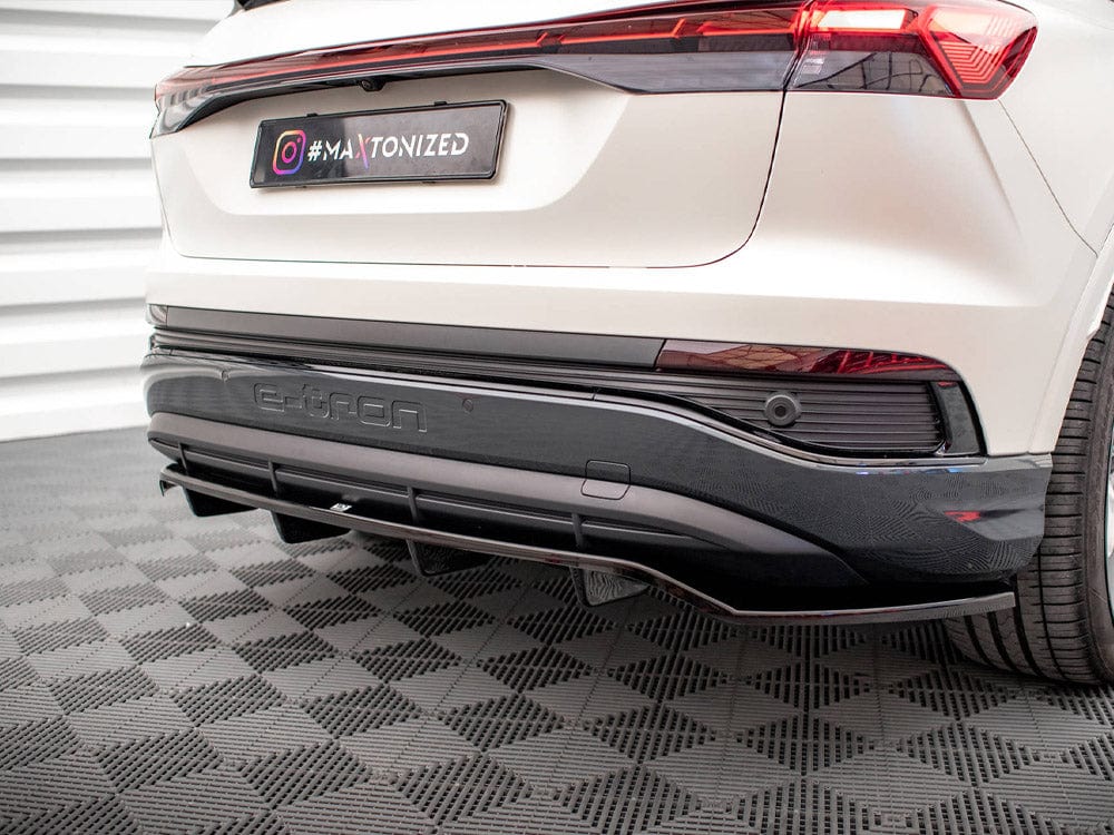 Maxton Design Central Rear Splitter (Vertical Bars) Audi Q4 e-Tron Sportback Mk1 Maxton Design SR