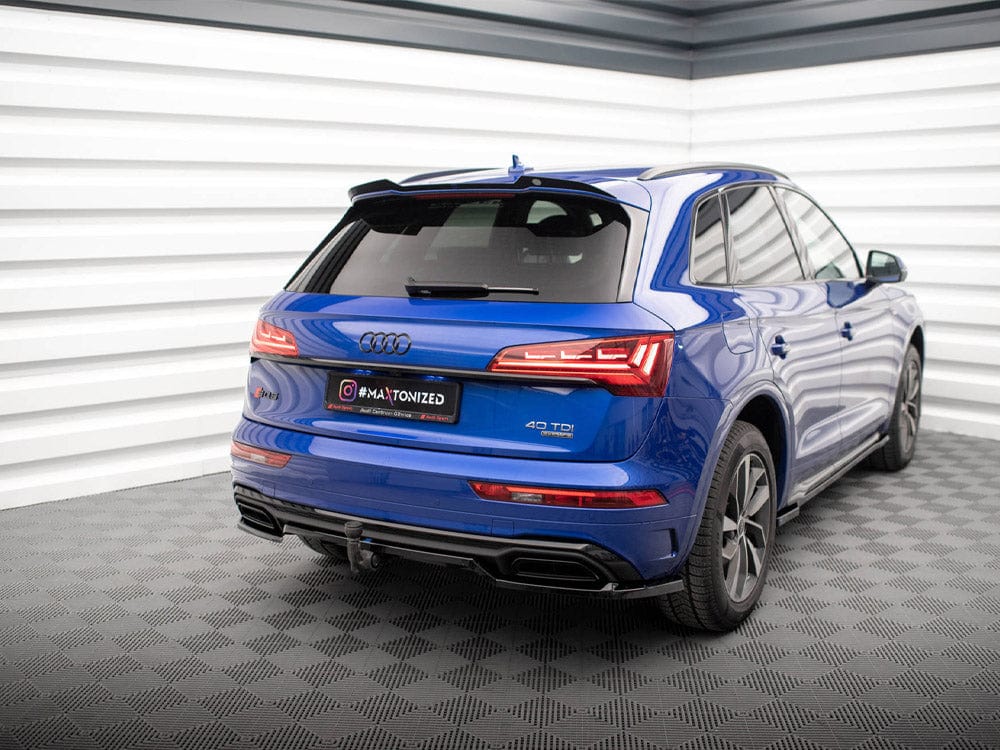 Maxton Design Central Rear Splitter (Vertical Bars) Audi Q5 S-Line SUV Mk2 Facelift Maxton Design SR