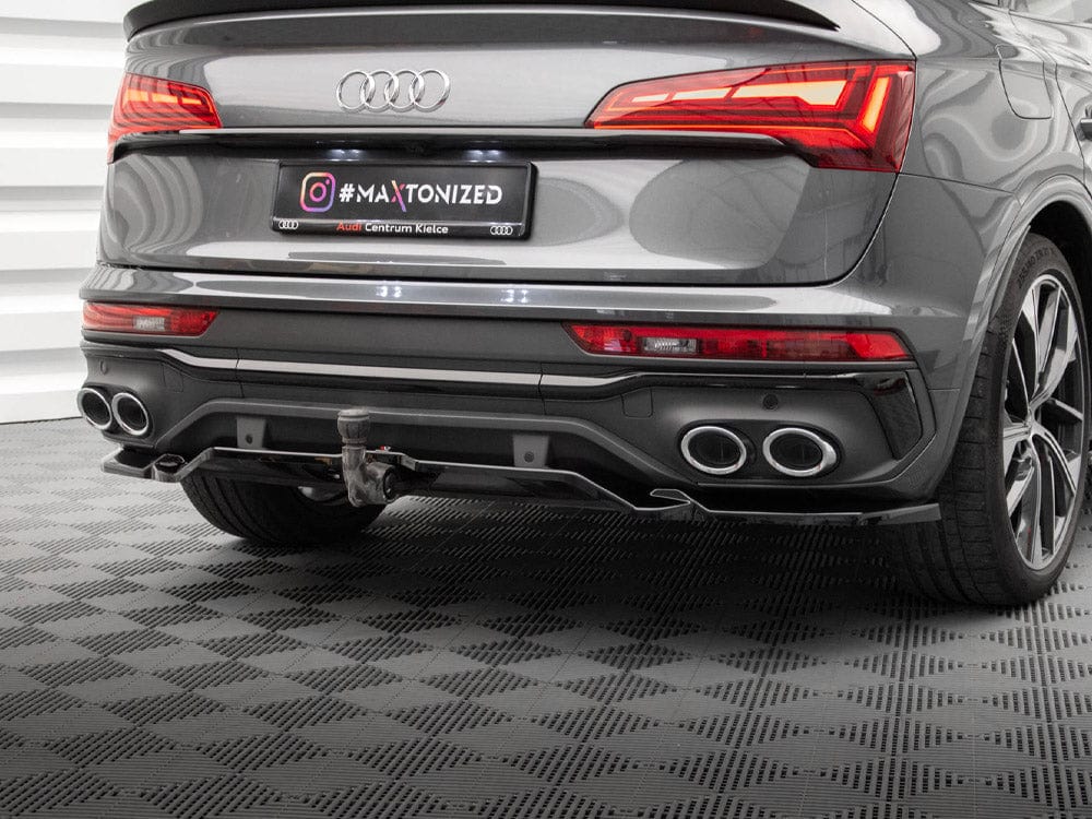 Maxton Design Central Rear Splitter (Vertical Bars) Audi SQ5 Sportback Mk2 Facelift Maxton Design SR
