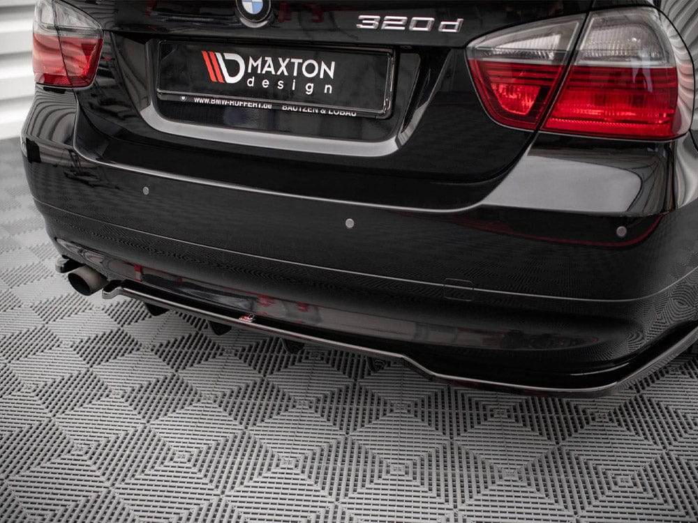 Maxton Design Central Rear Splitter (Vertical Bars) BMW 3 Sedan E90 2004-2008 Maxton Design SR