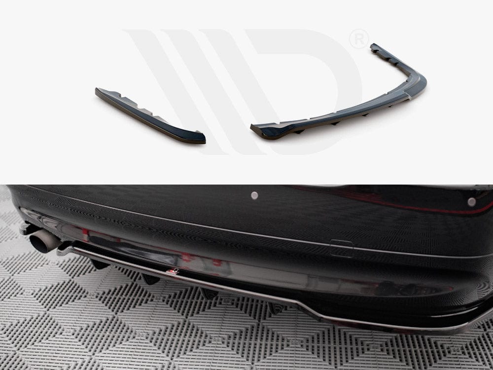 Maxton Design Central Rear Splitter (Vertical Bars) BMW 3 Sedan E90 2004-2008 Maxton Design SR