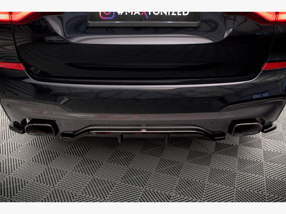 Maxton Design Central Rear Splitter (Vertical Bars) BMW X3 M40i / M40d G01 Maxton Design SR