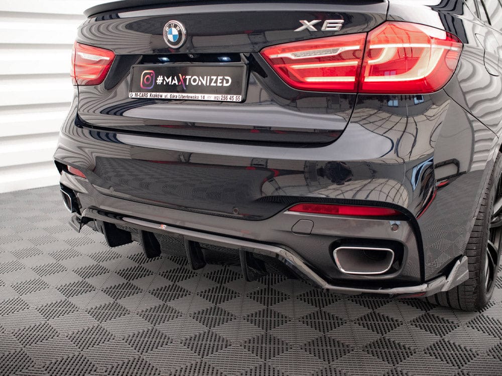 Maxton Design Central Rear Splitter (Vertical Bars) BMW X6 M Sport F16 Maxton Design SR