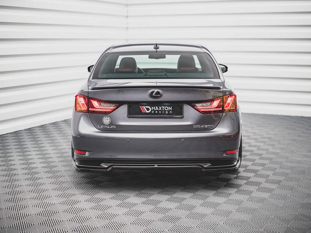 Maxton Design Central Rear Splitter (Vertical Bars) Lexus GS F Sport Hybrid Mk4 (L10) 2012-2015 Maxton Design SR
