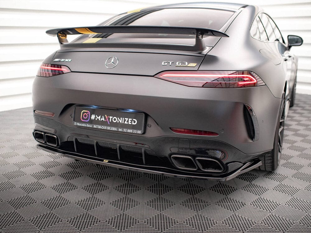 Maxton Design Central Rear Splitter (Vertical Bars) Mercedes AMG GT 63S 4-door Coupe Aero Maxton Design SR