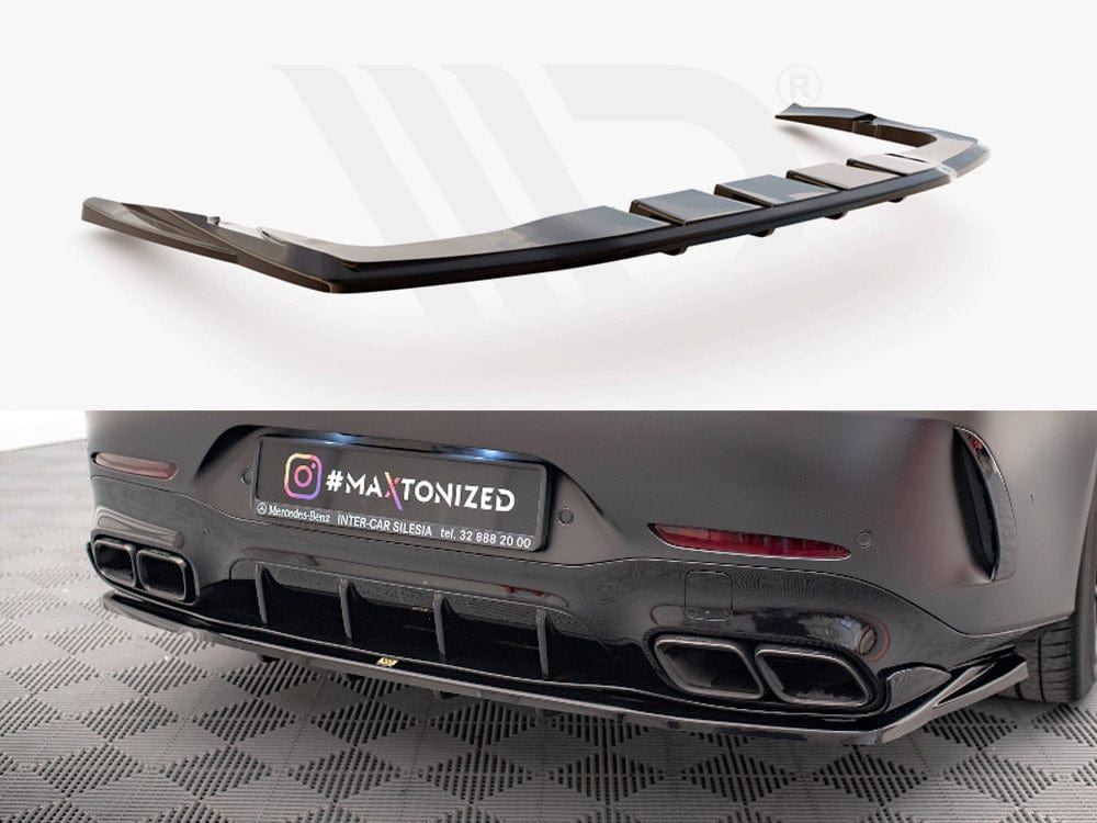 Maxton Design Central Rear Splitter (Vertical Bars) Mercedes AMG GT 63S 4-door Coupe Aero Maxton Design SR