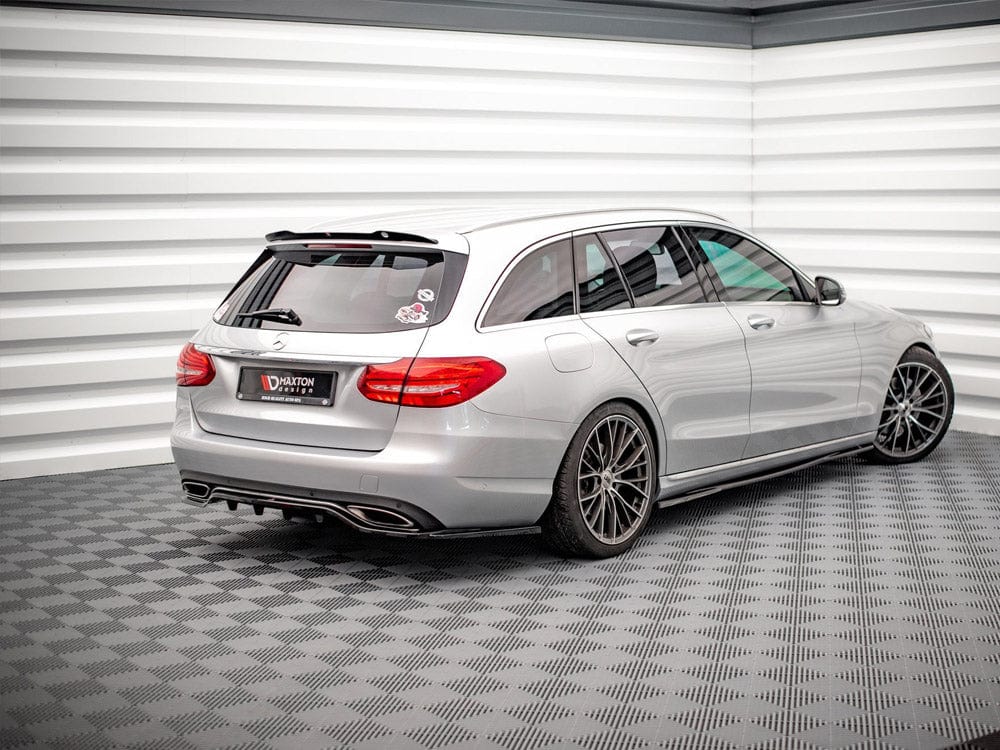 Maxton Design Central Rear Splitter (Vertical Bars) Mercedes C W205 Estate 2014-2018 Maxton Design SR