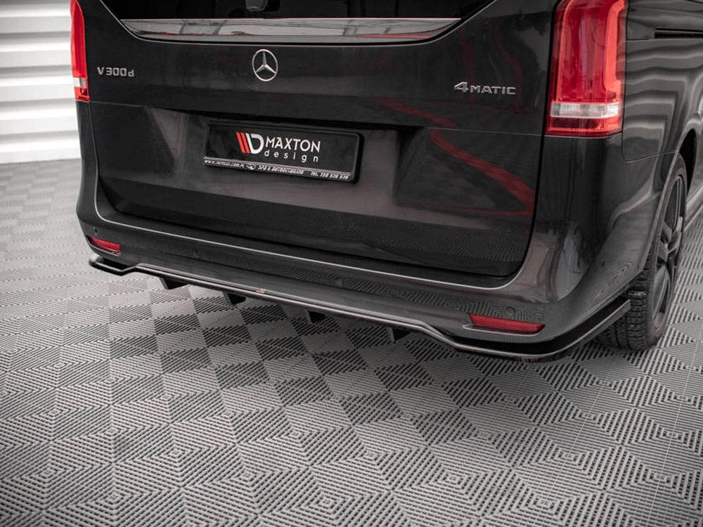 Maxton Design Central Rear Splitter (Vertical Bars) Mercedes V-class Amg-line W447 Facelift 2021- Maxton Design SR