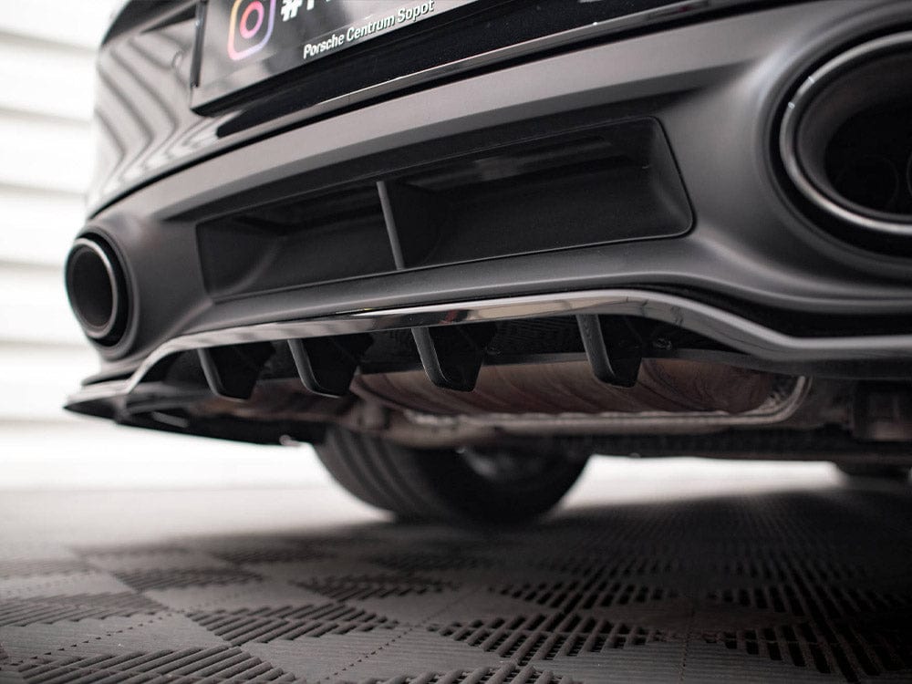 Maxton Design Central Rear Splitter (Vertical Bars) Porsche 911 Turbo S 992 Maxton Design SR