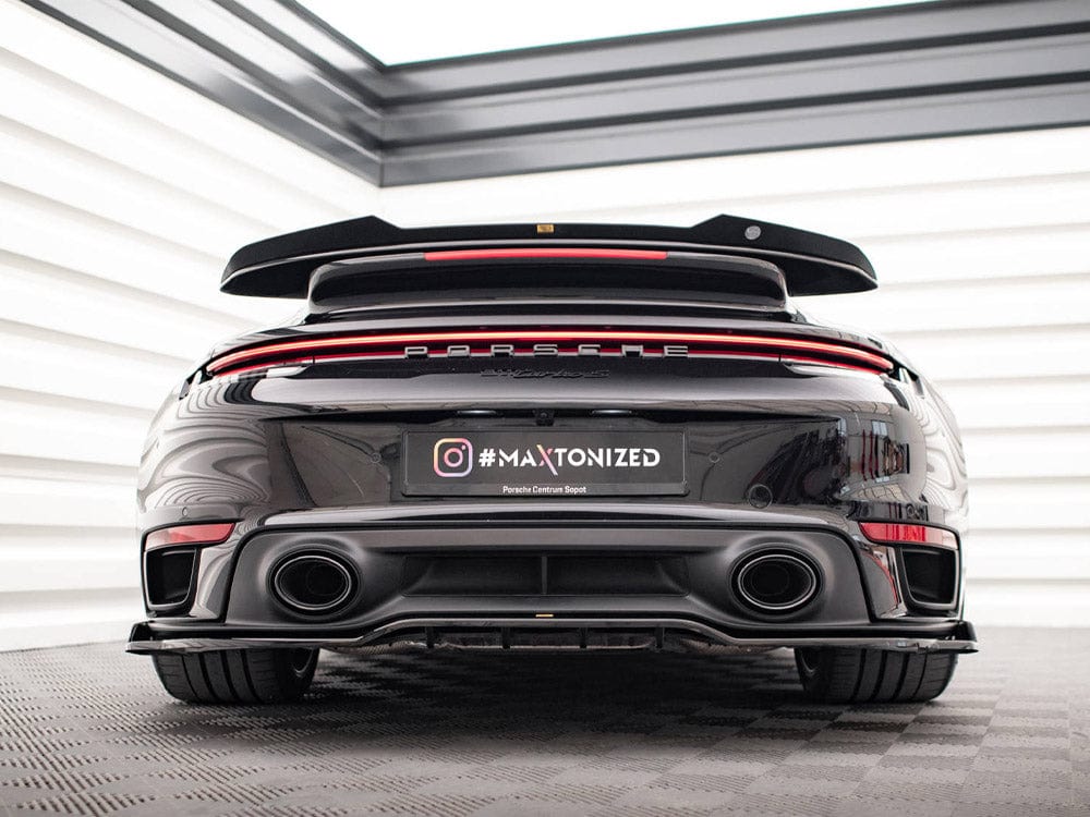 Maxton Design Central Rear Splitter (Vertical Bars) Porsche 911 Turbo S 992 Maxton Design SR