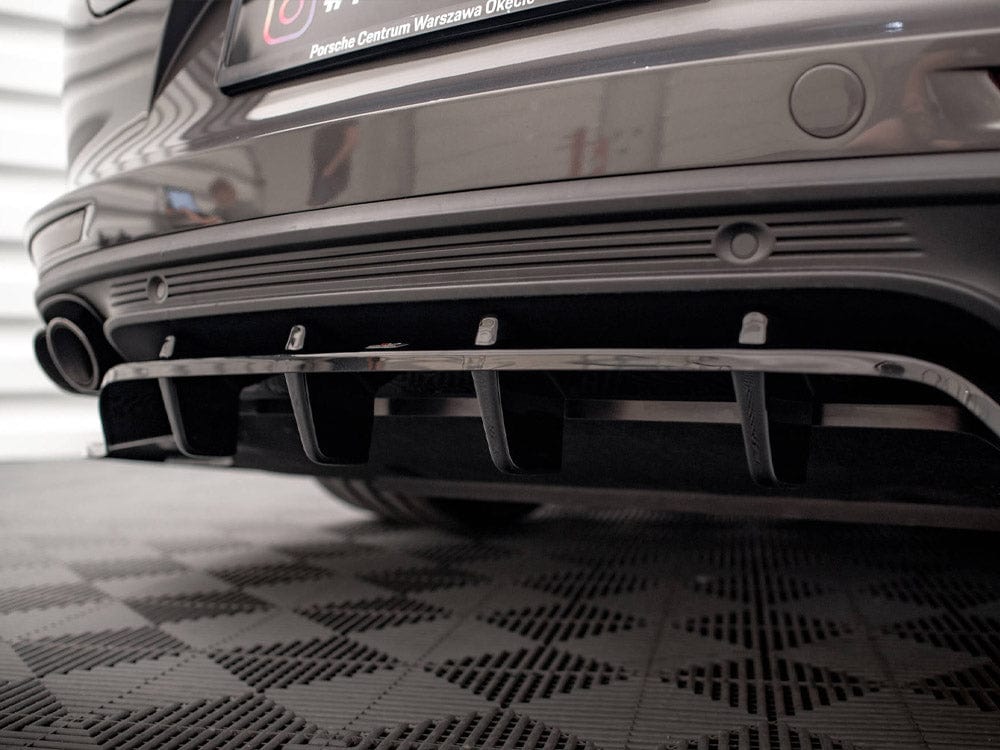 Maxton Design Central Rear Splitter (Vertical Bars) Porsche Panamera E-Hybrid 971 Maxton Design SR