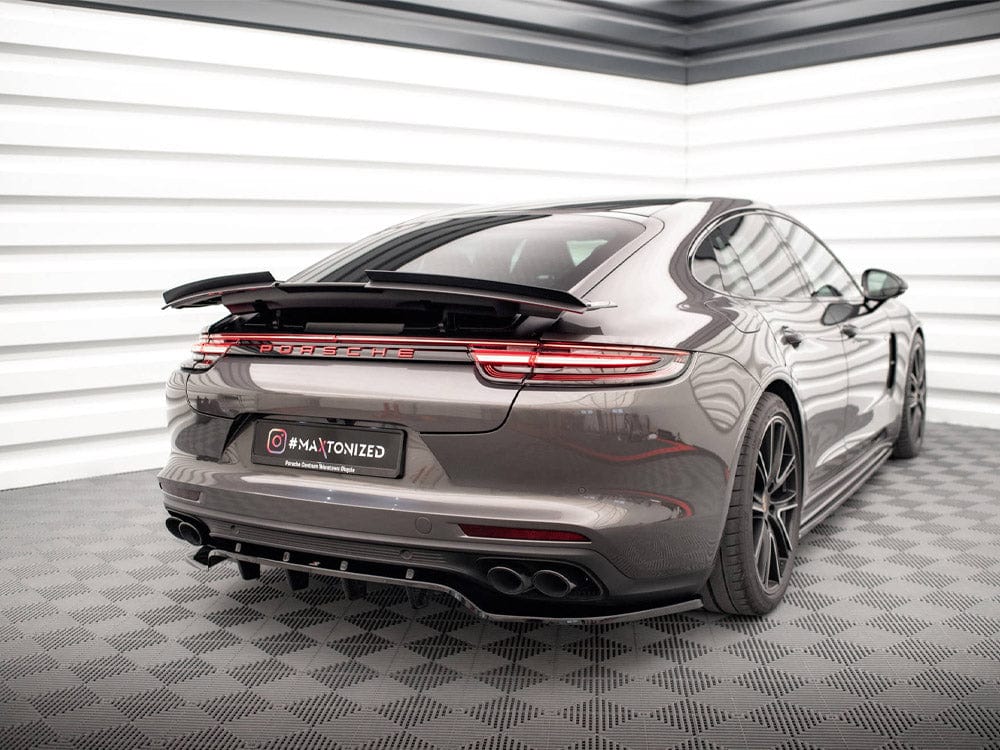 Maxton Design Central Rear Splitter (Vertical Bars) Porsche Panamera E-Hybrid 971 Maxton Design SR