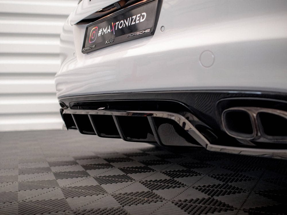 Maxton Design Central Rear Splitter (Vertical Bars) Porsche Panamera Turbo 970 Maxton Design SR