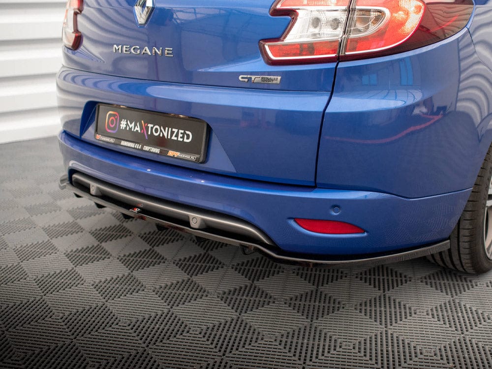 Maxton Design Central Rear Splitter (Vertical Bars) Renault Megane GT Line Grandtour Mk3 Facelift Maxton Design SR