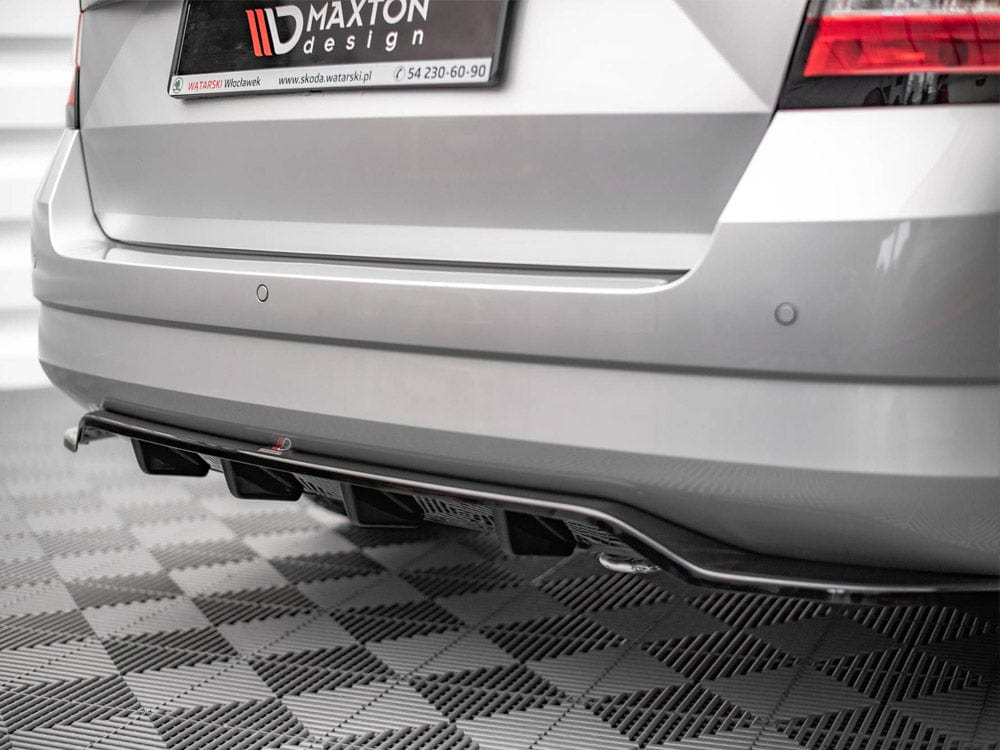 Maxton Design Central Rear Splitter (Vertical Bars) Skoda Fabia Combi MK3 2014-2019 Maxton Design SR
