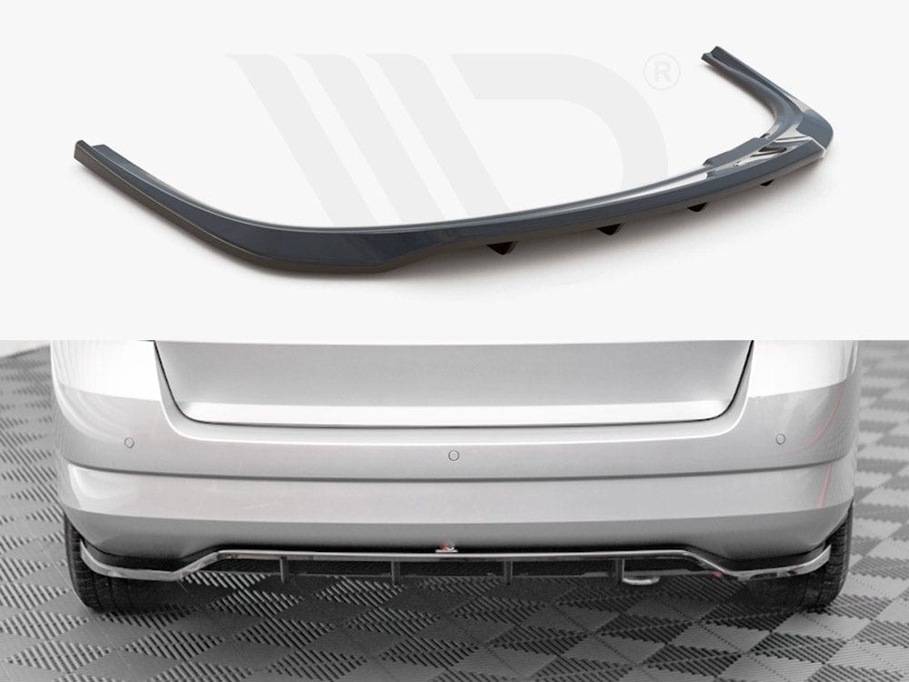 Maxton Design Central Rear Splitter (Vertical Bars) Skoda Fabia Combi MK3 2014-2019 Maxton Design SR