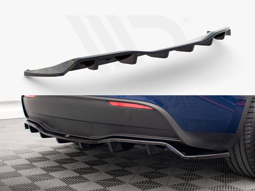Maxton Design Central Rear Splitter (Vertical Bars) Tesla Model Y Maxton Design SR