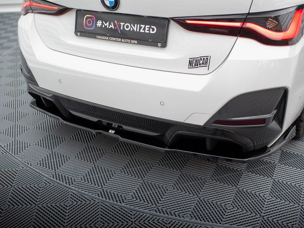 Maxton Design Central Rear Splitter (Vertical Bars) V.2 BMW i4 M-Pack G26 Maxton Design SR