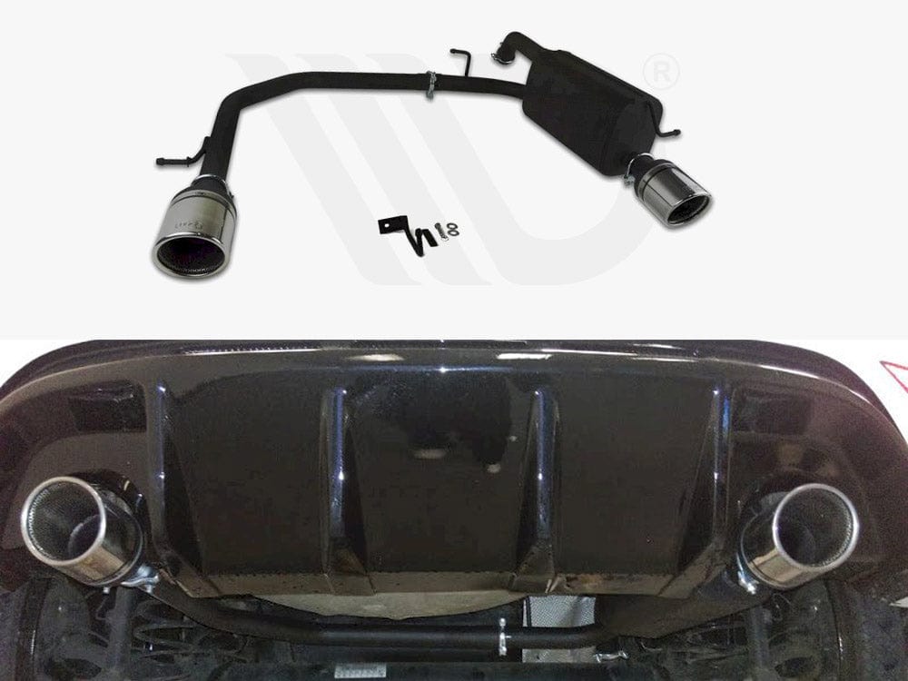 Maxton Design Ford Fiesta Mk7 HIGH Quality DUAL EXIT Stainless Steel Axle-back Exhaust System With Silencer And Exhaust Pipes Maxton Design SR