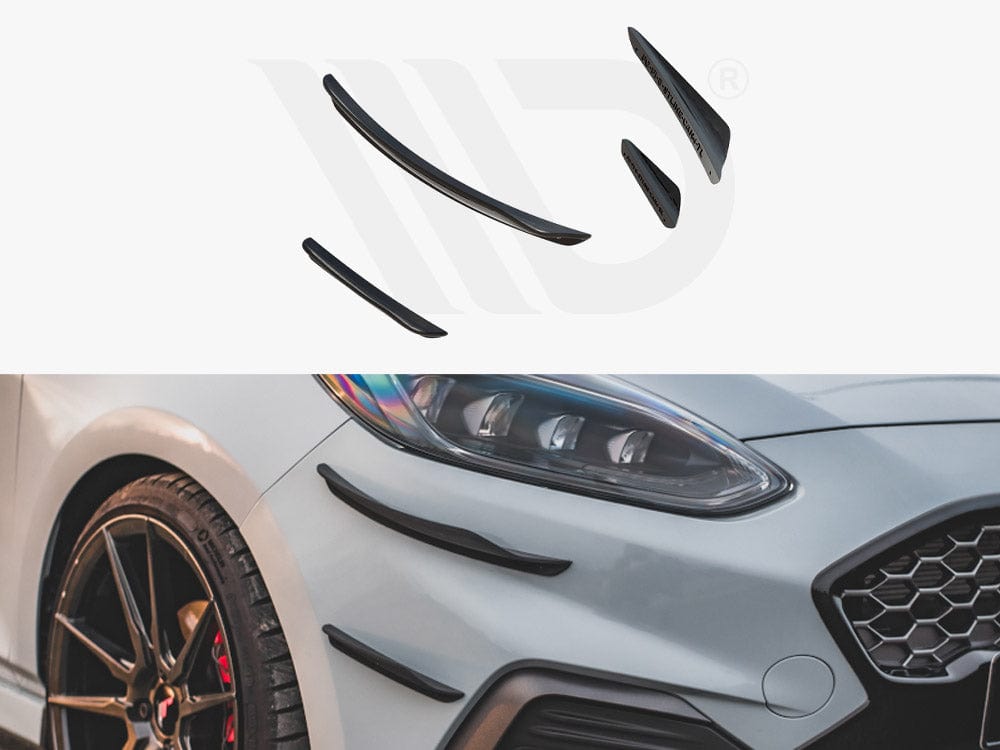 Maxton Design Front Bumper Wings (Canards) V.3 Ford Fiesta MK8 ST / St-line 2017- Maxton Design SR