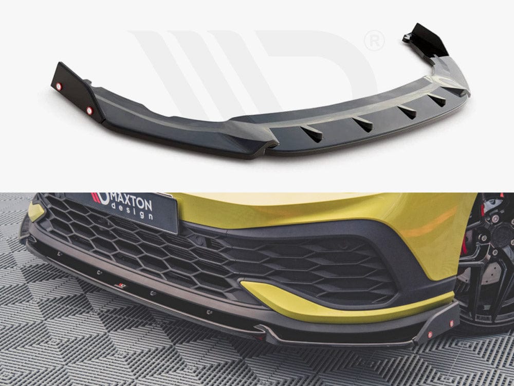 Maxton Design Front Splitter V.1 + Flaps VW Golf 8 GTI Clubsport Maxton Design SR