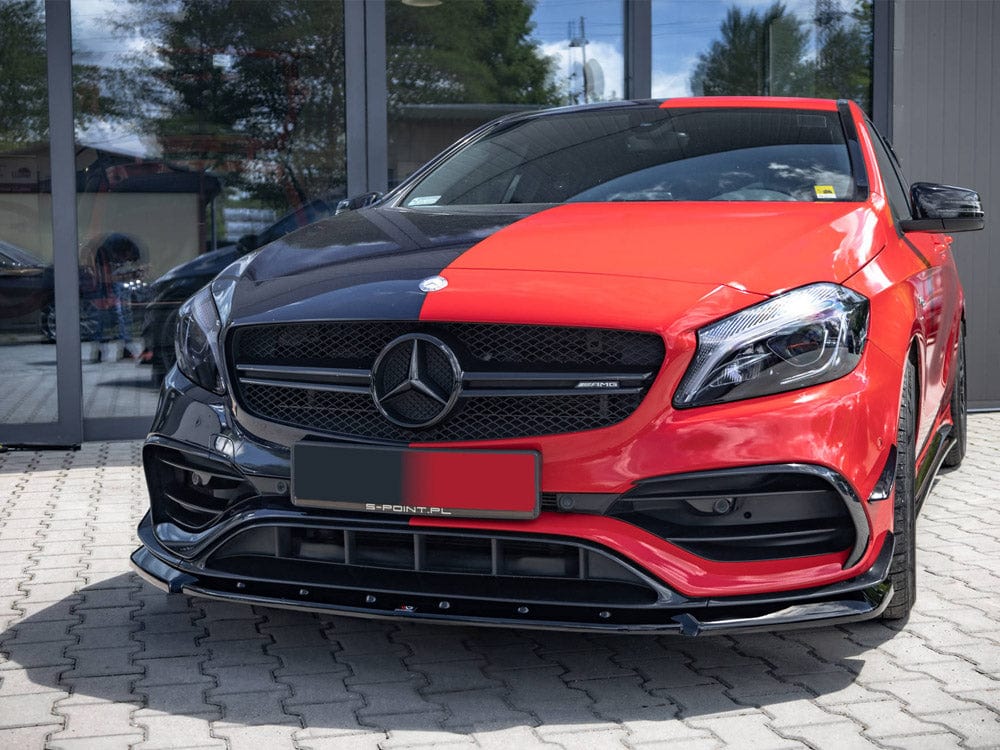 Maxton Design Front Splitter V.1 Mercedes A45 AERO W176 Facelift 2015-2018 Maxton Design SR