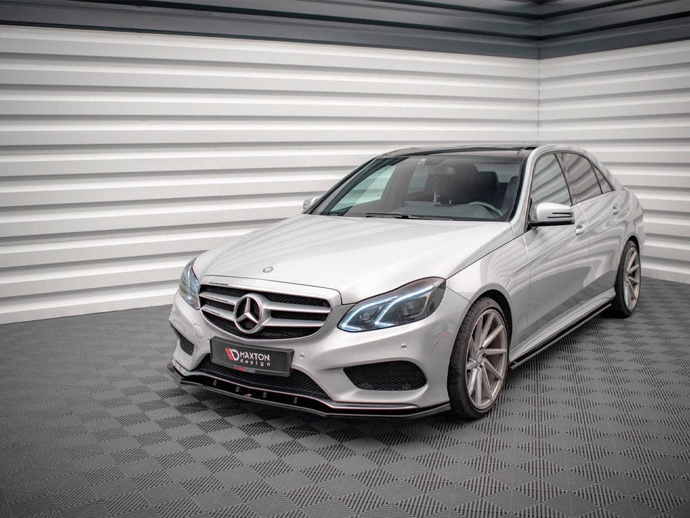 Maxton Design Front Splitter V.1 Mercedes E Amg-Line Sedan W212 Facelift 2012-2016 Maxton Design SR