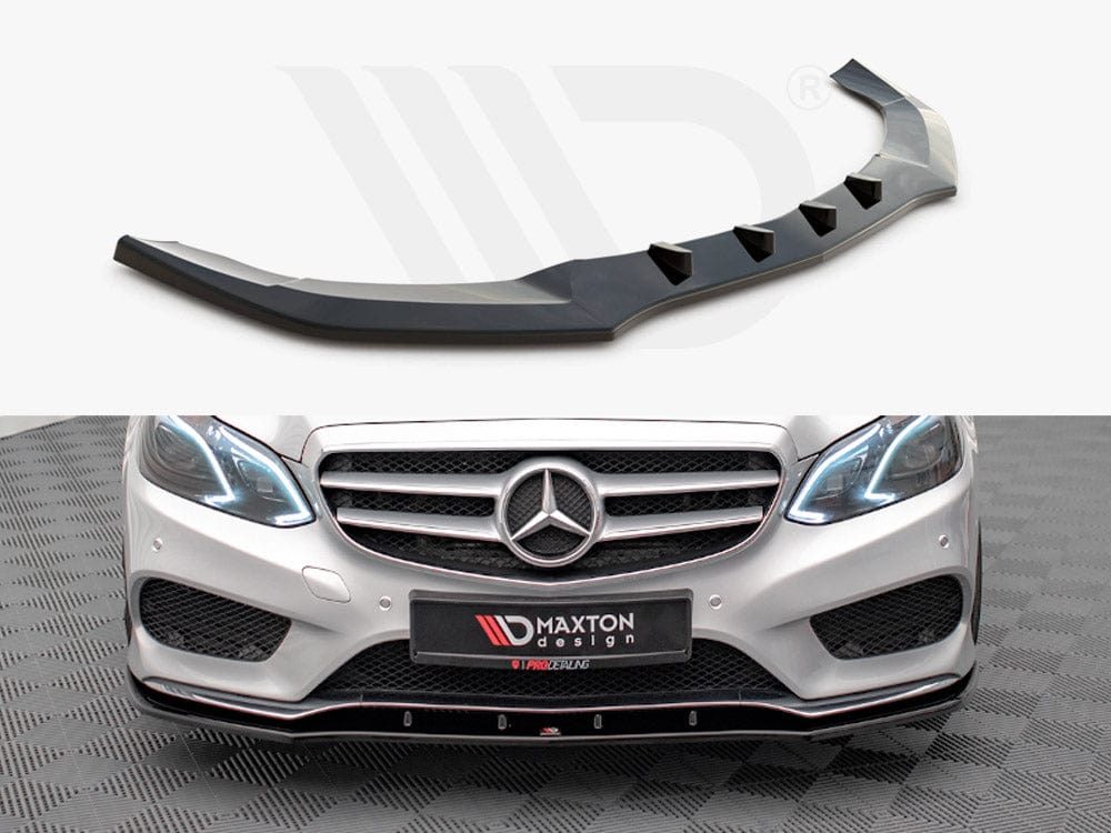 Maxton Design Front Splitter V.1 Mercedes E Amg-Line Sedan W212 Facelift 2012-2016 Maxton Design SR